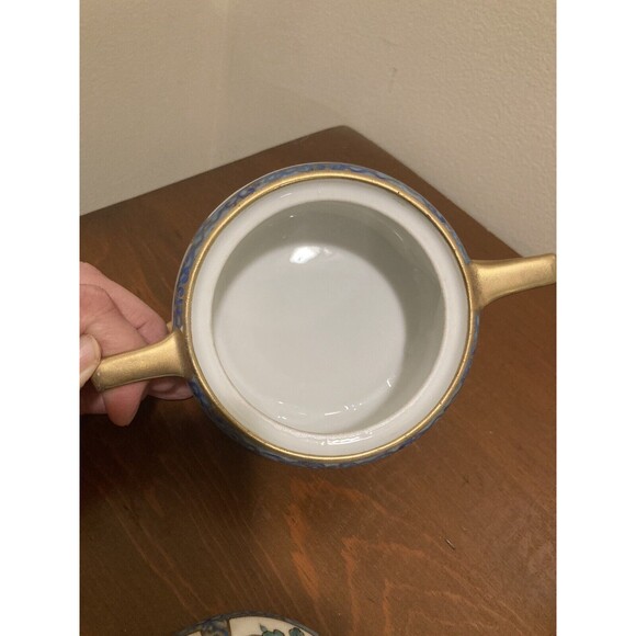 Vintage Nippon Hand Painted Floral Sugar & Creamer Set Floral - Picture 7 of 16